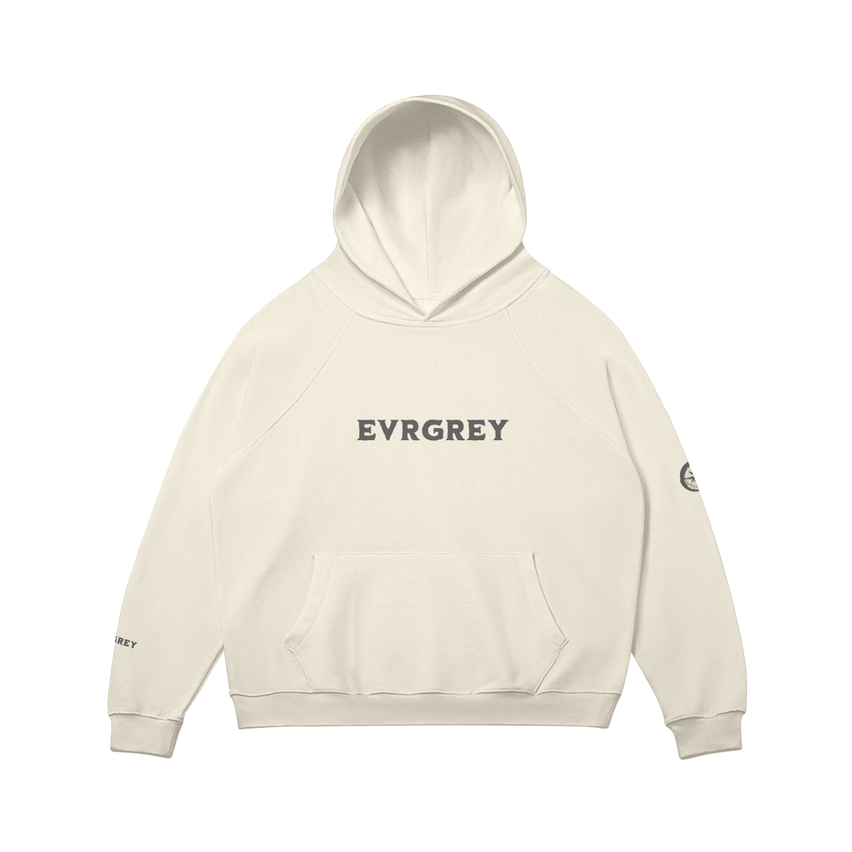 OG Evrgrey Fleece- Lined Hoodie Black Letter