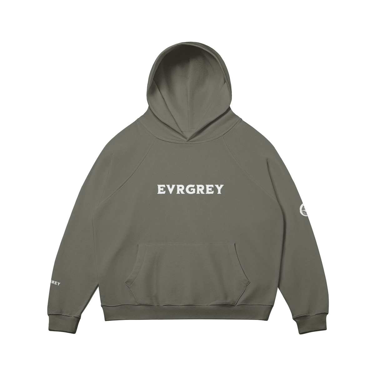 OG Evrgrey Fleece- Lined Hoodie White Letter